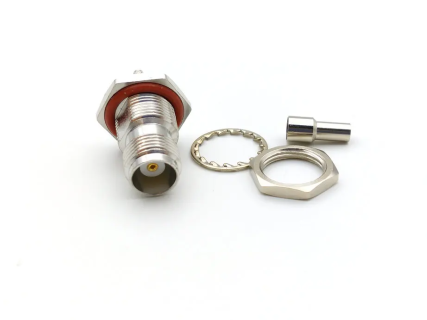 Разъем TNC-female с фланцем под кабель RG174, RG178, RG316, 50 Ом, обжимной под пайку, 4 шт. Разъем TNC-female с фланцем под кабель RG174, RG178, RG316, 50 Ом, обжимной под пайку, 4 шт.