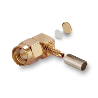 Угловой разъем SMA-male под кабель RG174, RG178, RG316, 50 Ом, обжимной под пайку, 20 шт. Угловой разъем SMA-male под кабель RG174, RG178, RG316, 50 Ом, обжимной под пайку, 20 шт.