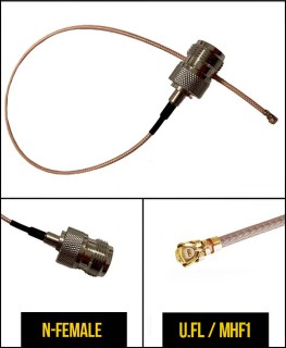 Пигтейл радиочастный (переходник) N-female - U.FL (IPEX), кабель RG178, 50 Ом, 20 см, 1 шт Пигтейл радиочастный (переходник) N-female - U.FL (IPEX), кабель RG178, 50 Ом, 20 см, 1 шт