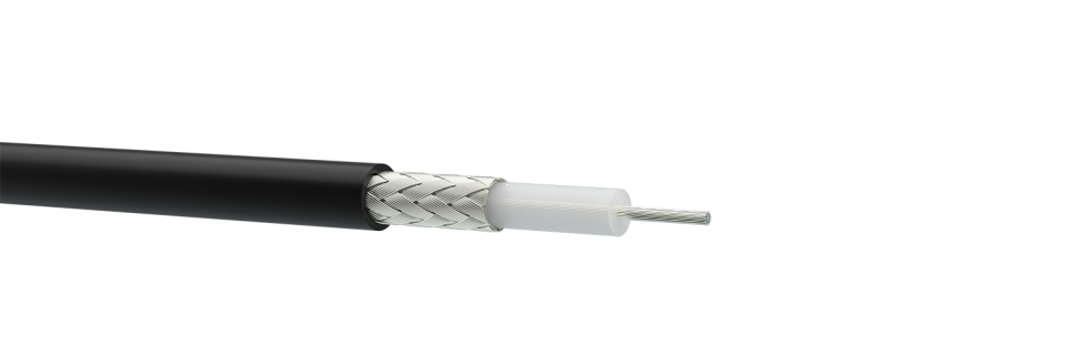 Кабель коаксиальный RG-58, луженая медь, многожильный, 50 Ом, экранированный, черный, 150 метров Кабель коаксиальный RG-58, луженая медь, многожильный, 50 Ом, экранированный, черный, 150 метров