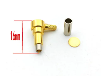 Разъем MS156-male 16mm угловой, под кабель RG174, RG178, RG316, 50 Ом, обжимной под пайку, 4 шт. Разъем MS156-male 16mm угловой, под кабель RG174, RG178, RG316, 50 Ом, обжимной под пайку, 4 шт.