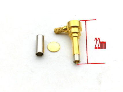 Разъем MS156-male 22mm угловой, под кабель RG174, RG178, RG316, 50 Ом, обжимной под пайку, 10 шт. Разъем MS156-male 22mm угловой, под кабель RG174, RG178, RG316, 50 Ом, обжимной под пайку, 10 шт.