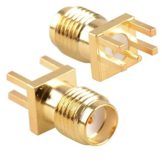 Разъем SMA-female на плату толщиной 1,6 мм под пайку, 10 шт. Разъем SMA-female на плату толщиной 1,6 мм под пайку, 10 шт.